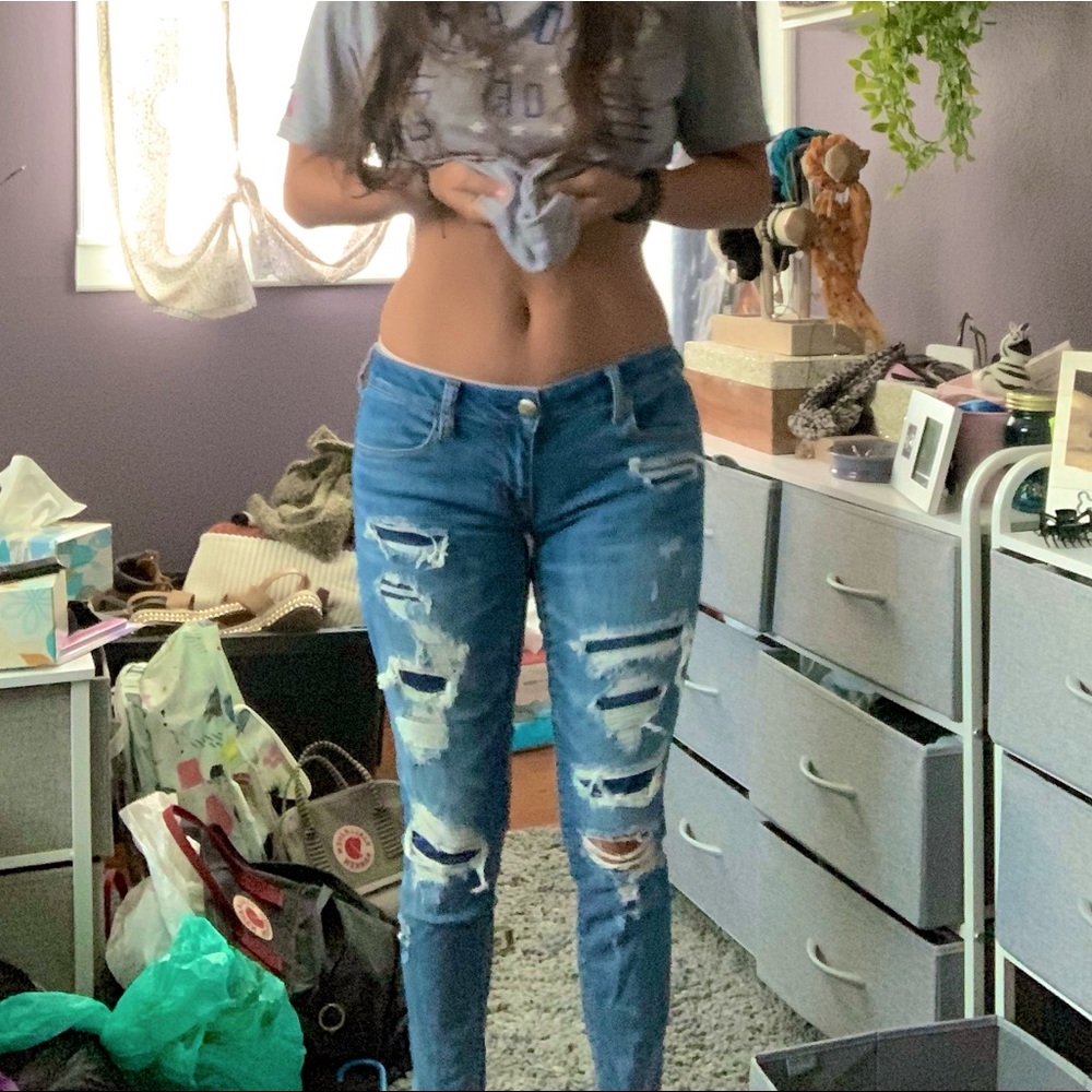 American eagle size 4 short low rise jegging